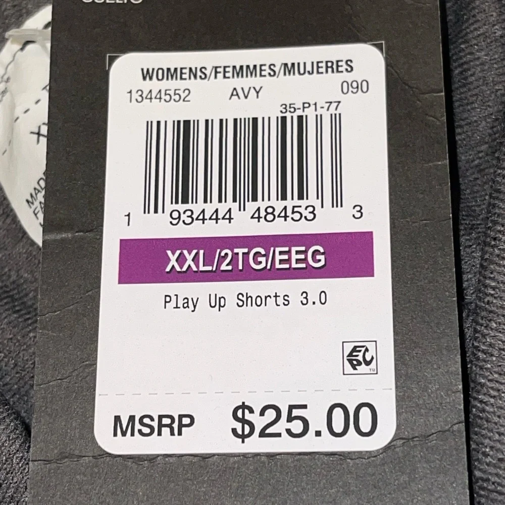 Women's UA Play Up Shorts 3.0 Twist XXL plus size NWT gray and black - Picture 9 of 13
